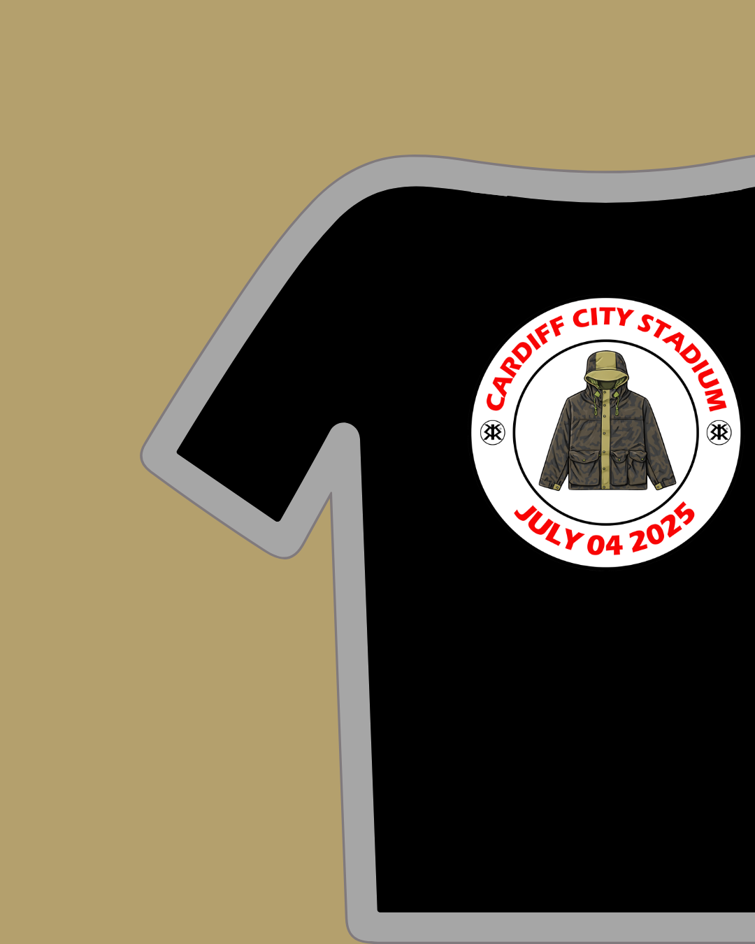 MUSIC TRIBUTE - T-SHIRT OASIS CARDIFF 2025
